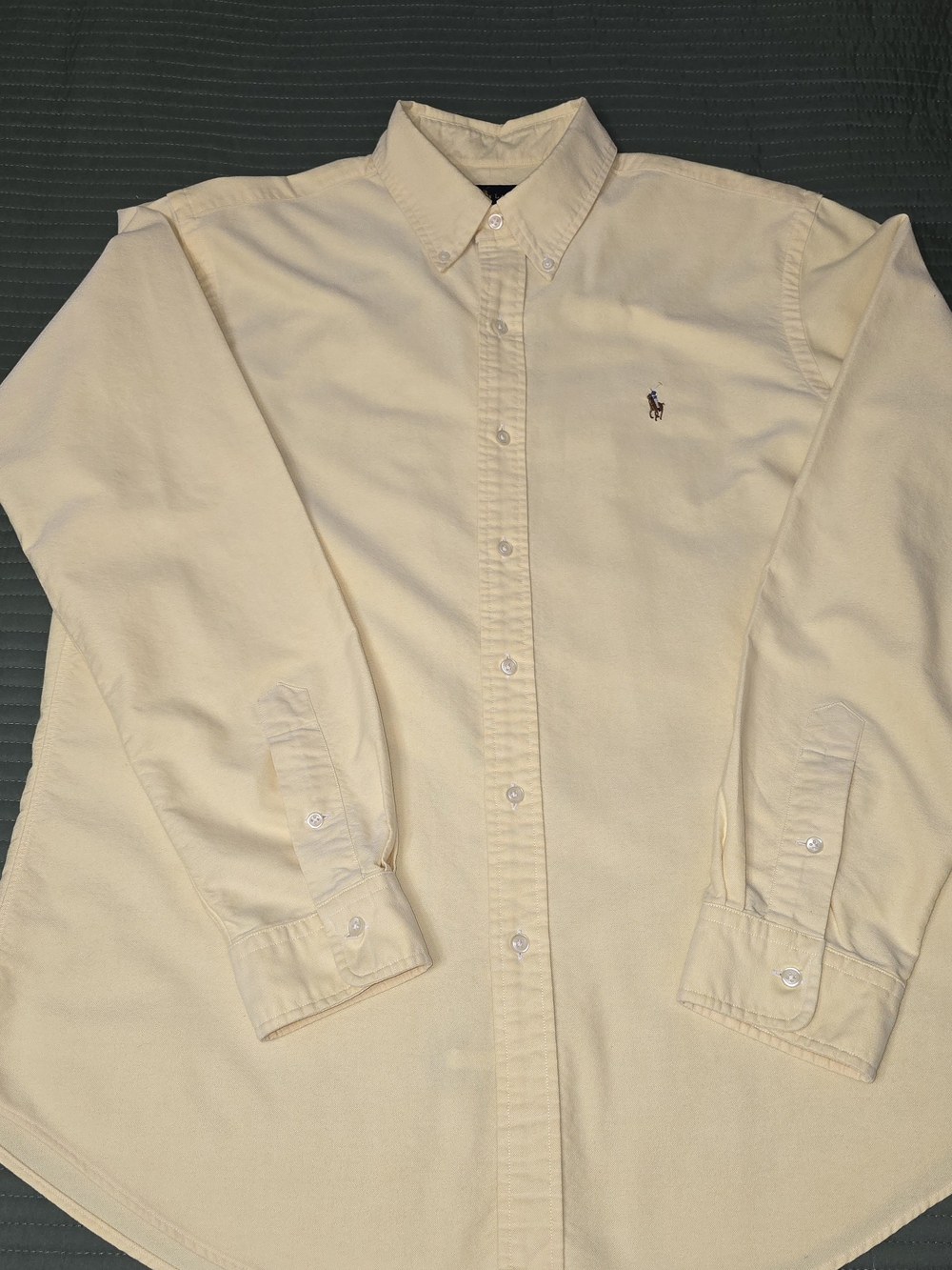 Ralph Lauren Pale Yellow Button-Down Dress Shirt